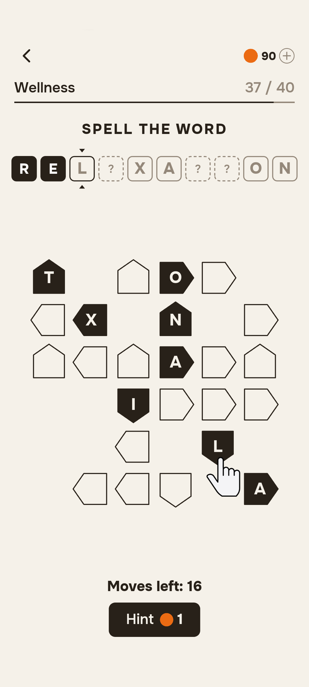 Relaxation theme puzzle